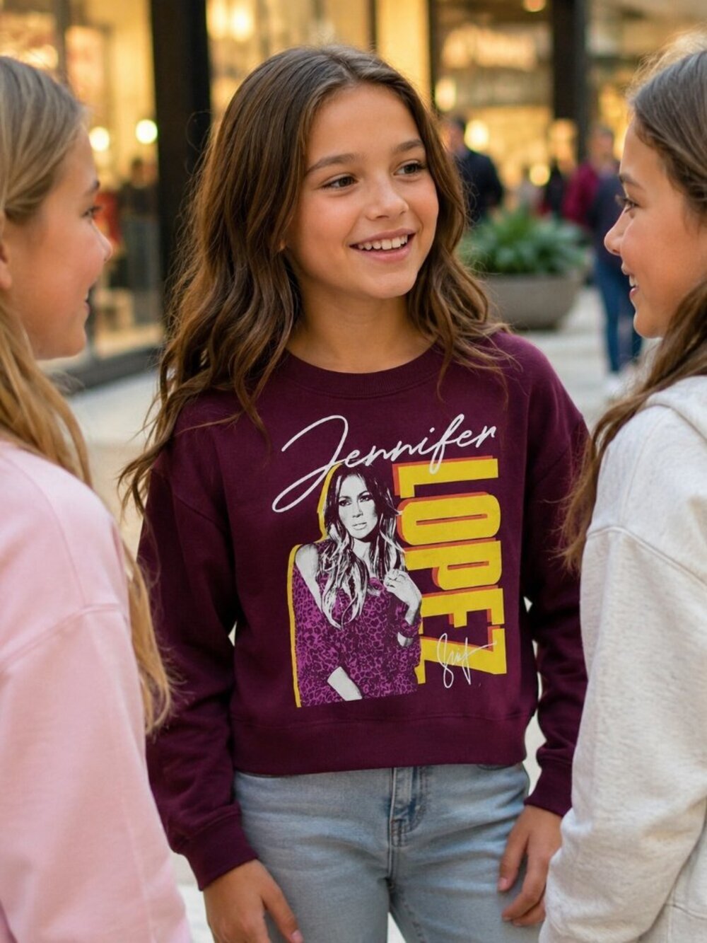Girls Jennifer Lopez Crop Sweatshirt (small)